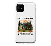 Go Camping Worst Case Scenario You Get Eaten By A Bear Humor Case for iPhone 11