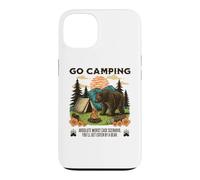 Go Camping Worst Case Scenario You Get Eaten By A Bear Humor Case for iPhone 13