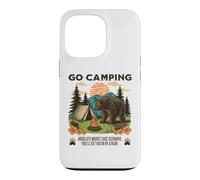 Go Camping Worst Case Scenario You Get Eaten By A Bear Humor Case for iPhone 13 Pro