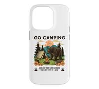 Go Camping Worst Case Scenario You Get Eaten By A Bear Humor Case for iPhone 14 Pro