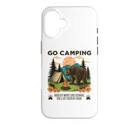 Go Camping Worst Case Scenario You Get Eaten By A Bear Humor Case for iPhone 16