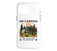 Go Camping Worst Case Scenario You Get Eaten By A Bear Humor Case for iPhone 16 Pro Max