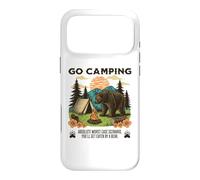 Go Camping Worst Case Scenario You Get Eaten By A Bear Humor Case for iPhone 17 Pro Max