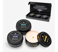 Go Candles Luxury Scented Candle Set for Men | Energy · Flow · Chill | Candles for Home | Aromatherapy | Non Toxic Coconut Soy Wax | Essential Oils | Hand-Poured USA | Candle Gift Set