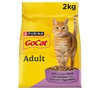GO-CAT Adult Chicken and Duck Dry Cat Food 2kg (Pack of 4)