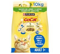 GO-CAT Adult Herring and Tuna Dry Cat Food 10kg