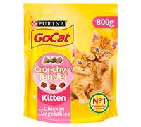 Go-Cat Crunchy & Tender Kitten Dry Cat Food Chicken 800g (Case of 4)