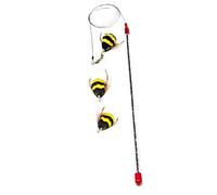 Go Cat Da Bee Teaser Wand And TWO Extra Bee Attachments From The Maker Of Da Bird and Cat Catcher - Value Pack