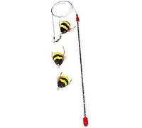 Go Cat Da Bee Teaser Wand And TWO Extra Bee Attachments From The Maker Of Da Bird and Cat Catcher - Value Pack