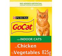 Go-Cat for Indoor Cats with Chicken and Added Garden Greens Dry Cat Food 825 g