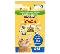 GO-CAT Adult Herring and Tuna Dry Cat Food 750g, Pack of 5