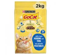 Go-Cat Adult Tuna, Herring & Veg Dry Cat Food 2kg, Pack of 4