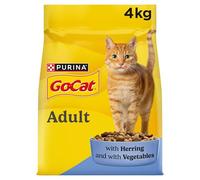 GO-CAT Herring with Vegetables Dry Cat Food 4kg (Pack of 2)