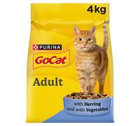 GO-CAT Herring with Vegetables Dry Cat Food 4kg (Pack of 2)
