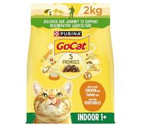 Go-Cat Adult Indoor Chicken and Veg Dry Cat Food - 2kg