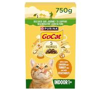 GO-CAT Indoor Chicken Dry Cat Food 750g, Pack of 5