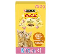 Go-Cat Junior Chicken, Milk & Veg Dry Cat Food 750g, Pack of 5