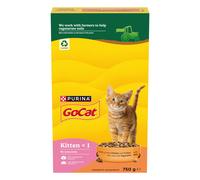 GO-CAT Kitten Chicken, Turkey and Milk Dry Cat Food 750g (Pack of 5)