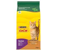 GO-CAT Senior 7+ Dry Cat Food Chicken 2kg (Pack of 4)