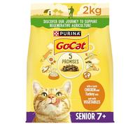 Go-Cat Senior Chicken & Veg Dry Cat Food 2kg, Pack of 4