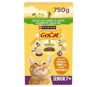 GO-CAT Senior Chicken and Turkey Dry Cat Food - 750g