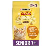 Go-Cat Senior Chicken & Veg Dry Cat Food 2kg, Pack of 4