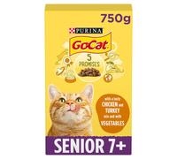 Go-Cat Senior Chicken & Veg Dry Cat Food 750g, Pack of 5