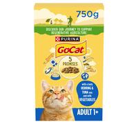 Go-Cat Tuna, Herring and Veg Dry Adult Cat Food 750g, Pack of 5