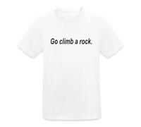 Go Climb A Rock | Sci Fi Captain Quote Men’s Sport T-Shirt White