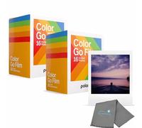 Go Color Film, 32 Photos, 2 Double Packs, Compatible with Polaroid Go Camera, Instant Color Film for Instant Camera, with a Lumintrail Cleaning Cloth