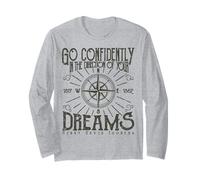 Go Confidently in The Direction of Your Dreams Compass Long Sleeve T-Shirt