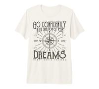 Go Confidently in The Direction of Your Dreams Compass Premium T-Shirt