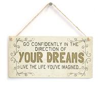 Go Confidently to Your Dreams Sign, Motivational Decor