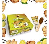 GO DESi - DESi POPz - Khatta Nimbu (40 Pieces) | All Natural | Sugar Free | Handmade Lollipop | Lemon Candy | Lemon Pop, 360 g