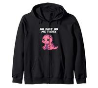 Go Easy On Me Today Cute Dinosaur Funny Emotional Support Zip Hoodie