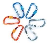 GO!elements Mini Carabiner Micro 6 with screw cap in pack of 2 or 6, Color:MULTI