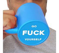 "Go F*ck Yourself" Rude Hidden Message Neon Coffee Mug, Swearing, Novelty, Secret Message Bottom Mug, Gift, Gifts for Friends, Father's Day Gift, Work Colleague, Christmas Stocking Filler