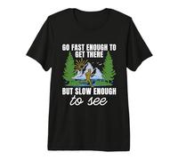 Go Fast Enough to Get There Ultra Marathoner Trail Running Premium T-Shirt
