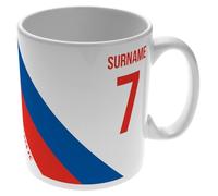 Go Find A Gift Personalised Colour Stripe 11oz Mug for Crystal Palace Fans, Great for Eagles Football Supporters