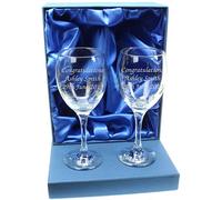 Go Find A Gift Personalised Engraved Pair of Wine Glasses 250ml