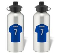 Go Find A Gift Personalised Football Shirt Design Aluminium Water Bottle for Birmingham City FC fans - 600ml - Silver Bottle