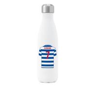 Go Find A Gift Personalised Football Shirt Design Insulated Water Bottle for Queens Park Rangers supporters, 500ml capacity - White - Stainless Steel - Great for QPR fans