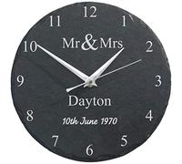 Go Find A Gift Personalised Mr & Mrs Slate Wall Clock