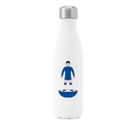 Go Find A Gift Personalised Player Figure Insulated Water Bottle for Birmingham City supporters, 500ml capacity - White - Stainless Steel - Great for Blues fans