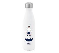 Go Find A Gift Personalised Player Figure Insulated Water Bottle for Tottenham Hotspur supporters, 500ml capacity - White - Stainless Steel - Great for Spurs fans