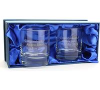 Go Find A Gift Personalised Whisky Glass Tumblers Set of 2