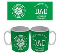 Go Find A Gift Personalised Worlds Best Dad 11oz Mug for Celtic FC Fans, Great for Celtic Football Supporters, Ceramic Tea Coffee Mug