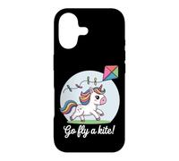 Go fly a kite! Cute Happy Unicorn Flying Kite Case for iPhone 17