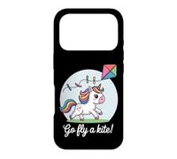 Go fly a kite! Cute Happy Unicorn Flying Kite Case for iPhone 17 Pro