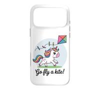 Go fly a kite! Cute Happy Unicorn Flying Kite Case for iPhone 17 Pro Max